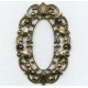 Grand Oval Filigree Framework Oxidized Brass