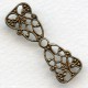 Great Filigree Connector or Fancy Bail Oxidized Brass