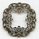 Intricately Detailed Filigree Frame Oxidized Brass