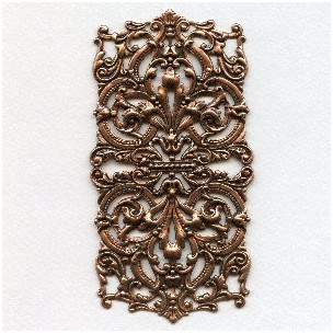 Most Grand of All Oxidized Copper Stamping 5+ Inches (1)