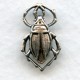Beetle Connectors Oxidized Silver 17mm (6)