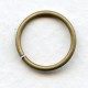 Jump Rings 14mm Round Oxidized Brass (24)