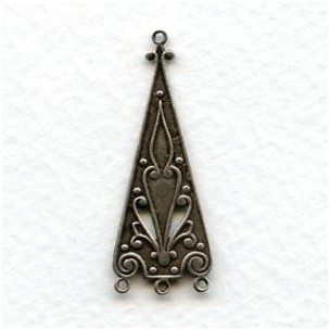 Triangle Connector Earring Drama Oxidized Silver (4)