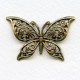 Highly Detailed Filigree Butterfly European Brass (1)