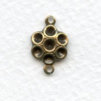 Connector to Hold Rhinestones Oxidized Brass