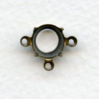 3-Loop Round Setting Connectors 40ss Oxidized Brass (12)