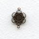 Filigree Connector 5mm Settings Oxidized Copper (12)
