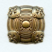 Layered Medallions Oxidized Brass Stamping (1)