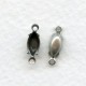 Navette Setting Connectors Oxidized Silver 8x4mm (12)