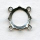 ^Open Back 40SS Settings with 4 Loops Oxidized Silver (12)