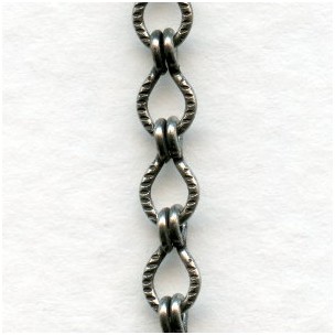 Ladder Chain Antique Silver 4x4mm Links (3 ft)