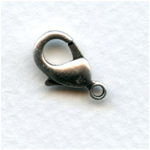 Lobster Clasp Closures 15mm Oxidized Silver (6)