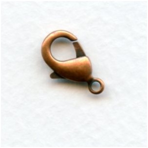 Lobster Clasp Closures 15mm Oxidized Copper (6)