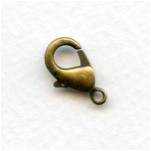 Lobster Clasp Closures 15mm Oxidized Brass (6)