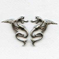 Echinda Dragons Oxidized Silver Right and Left