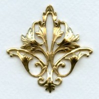 Fleur-de-Lys Openwork Raw Brass Stamping (1)
