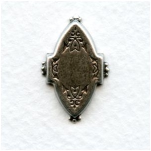 ^Ornate Setting Platform Oxidized Silver 26x16mm (6)