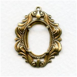 Fancy Flowing Design Setting 18x13mm Oxidized Brass (1)