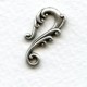 Curvy Tendrils Necklace Hooks Oxidized Silver 22mm (4)