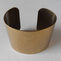 Smooth Wide Cuff Oxidized Brass 49mm