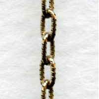 Dainty Cable Chain 4x2mm Links Antique Gold Plated Steel (3 ft)