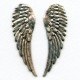 *Detailed Large Wings Oxidized Silver 65mm (1 set)