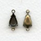 Pear Shape 2 Loop 10x6mm Settings in Oxidized Brass (12)