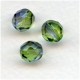 Peridot and Violet Glass Faceted Beads Round 8mm