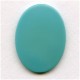 Turquoise Glass Cabochon Buff-Top 40x30mm