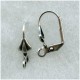 *Shell Detail Lever Earring Findings Oxidized Silver (24)