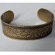 ^Floral Embossed Oxidized Brass Cuff 19mm (1)