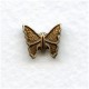 Tiny Oxidized Brass Butterfly Stamping 10mm