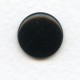 ^Jet Glass Cabochons Round Buff-Tops 15mm