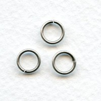 Jump Rings 7.4mm Round Oxidized Silver (24)