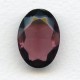 Amethyst Glass Oval Unfoiled Jewelry Stone 25x18mm
