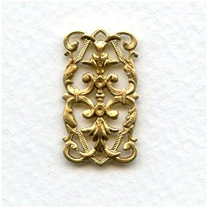 Ornate Link Connector Detailed Raw Brass (6)
