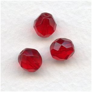 Ruby Fire Polished Round Faceted Beads 8mm (24)