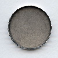 Lace Edge Settings Round 35mm Oxidized Silver (6)