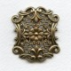 European Openwork Stamping Oxidized Brass 39mm (1)