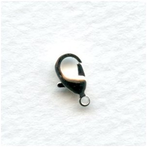 Tiny Lobster Claw Clasps Silver 10x5mm (12)