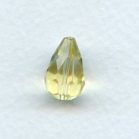 Jonquil Machine Cut Glass Tear Drop Beads 13x9mm