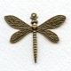 Detailed Medium Dragonfly Pendants Oxidized Brass (3)