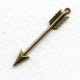 Small Arrow Pendants Oxidized Brass 33mm (2)