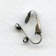 Pierced Look Clip Earring Findings Oxidized Silver (24)