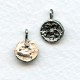 Swirl Design Earring Tops or Pendants Antique Silver (4)
