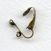 Pierced Look Clip Earring Findings Oxidized Brass (24)