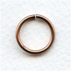 Jump Rings 16mm Round Oxidized Copper