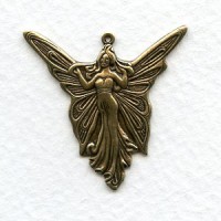 Angel Fairy Goddess Pendants Oxidized Brass (6)