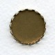 Lace Edge Settings 18mm Round Oxidized Brass (12)