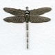 *Dramatic Dragonfly with Loop 43mm Oxidized Silver (1)